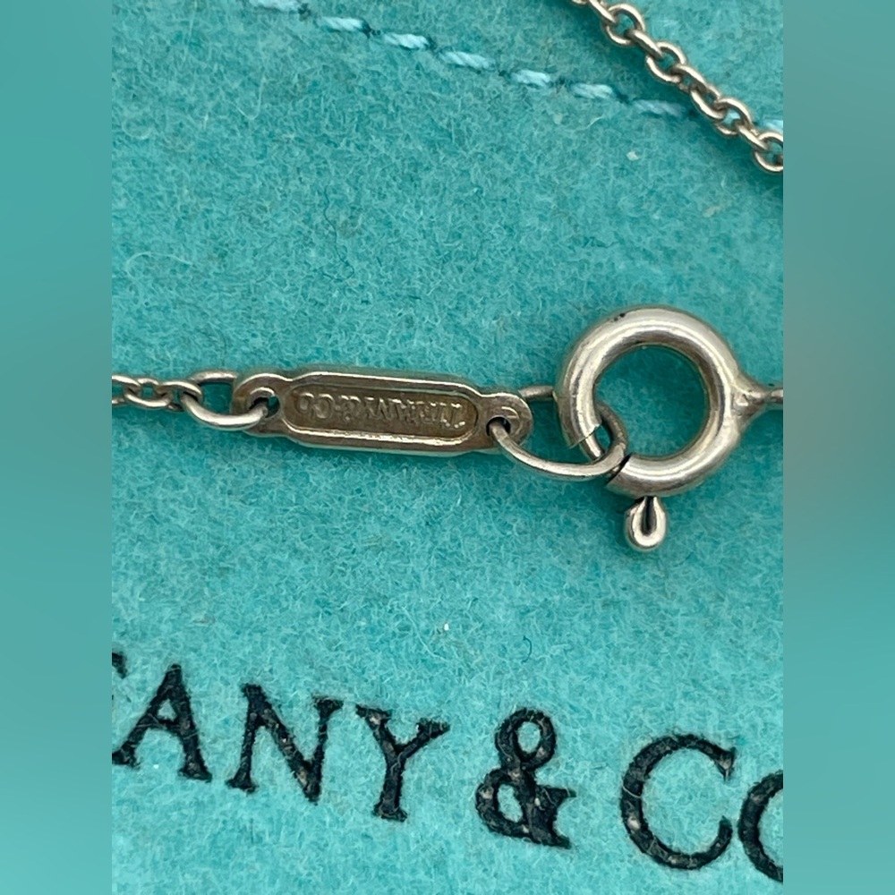 Tiffany & Co. Engraved Heart Silver 925 Necklace - Picture 6 of 7